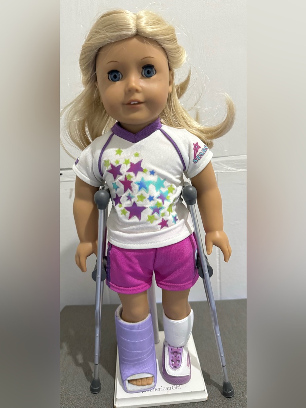 Authentic American Girl Truly Me Feel-Better Medical Crutches Cast Kit Lot